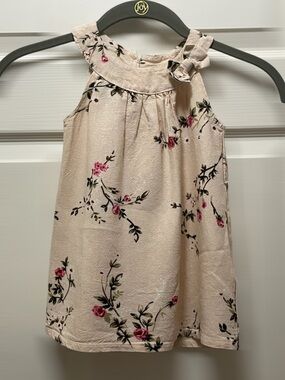 Amazon Cream Floral Sleeveless Top